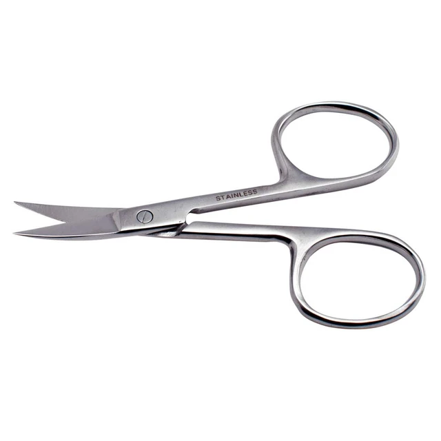 Alt view image 2 of 5 - Small Eyebrow Scissors All Purpose - FEITA Mini Women's Grooming Metal Steel Curved Cutting Scissors for Brow, Lash, Nose hair, Mustache, Nail, Craft