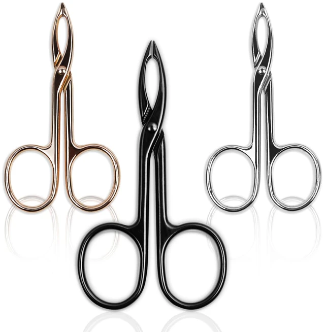 Main image of Tweezers for Women Facial hair 3 Pieces Eyebrow Tweezers,Scissor Tweezer for Remover Facial Hair Eyebrows Care Wig Plucking,Scissor Handle Tweezer Scissors (Straight)