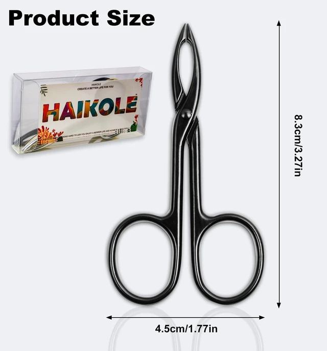 Alt view image 4 of 7 - Tweezers for Women Facial hair 3 Pieces Eyebrow Tweezers,Scissor Tweezer for Remover Facial Hair Eyebrows Care Wig Plucking,Scissor Handle Tweezer Scissors (Straight)