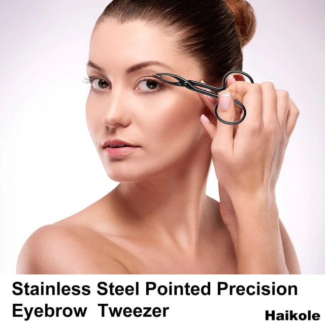 Alt view image 7 of 7 - Tweezers for Women Facial hair 3 Pieces Eyebrow Tweezers,Scissor Tweezer for Remover Facial Hair Eyebrows Care Wig Plucking,Scissor Handle Tweezer Scissors (Straight)