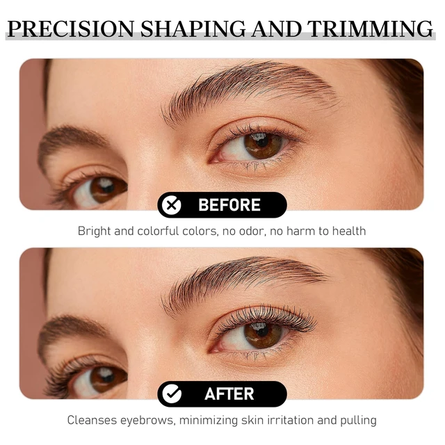 Alt view image 4 of 7 - Eyebrow Scissors for Women,Eyebrow Scissors with Comb,Stainless Steels Eyebrow Trimmer Scissors and Cleaning Brush Eyebrow Trimming Kit for Women Men