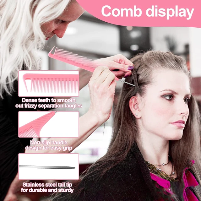 Alt view image 4 of 6 - SWEET VIEW 3Pcs Slick Back Hair Brush