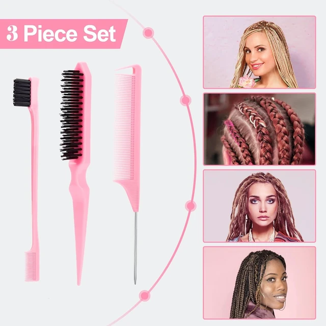 Alt view image 5 of 6 - SWEET VIEW 3Pcs Slick Back Hair Brush