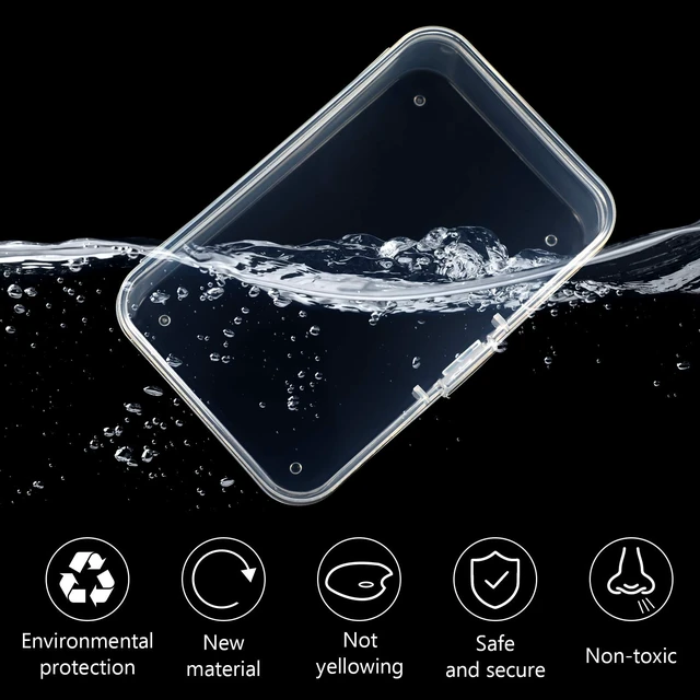 Alt view image 3 of 6 - Jetec 6 Pieces Small Clear Plastic Storage Box, 3.3 x 2.1 x 1 Inch