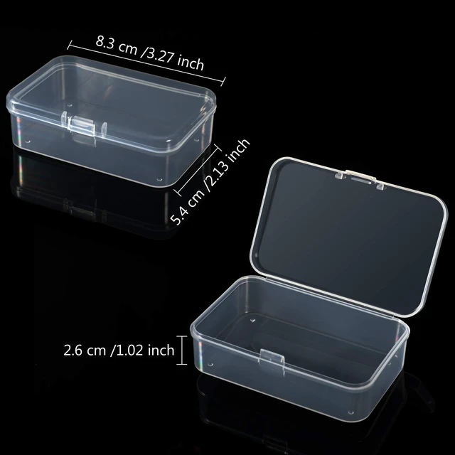 Alt view image 2 of 6 - Jetec 6 Pieces Small Clear Plastic Storage Box, 3.3 x 2.1 x 1 Inch