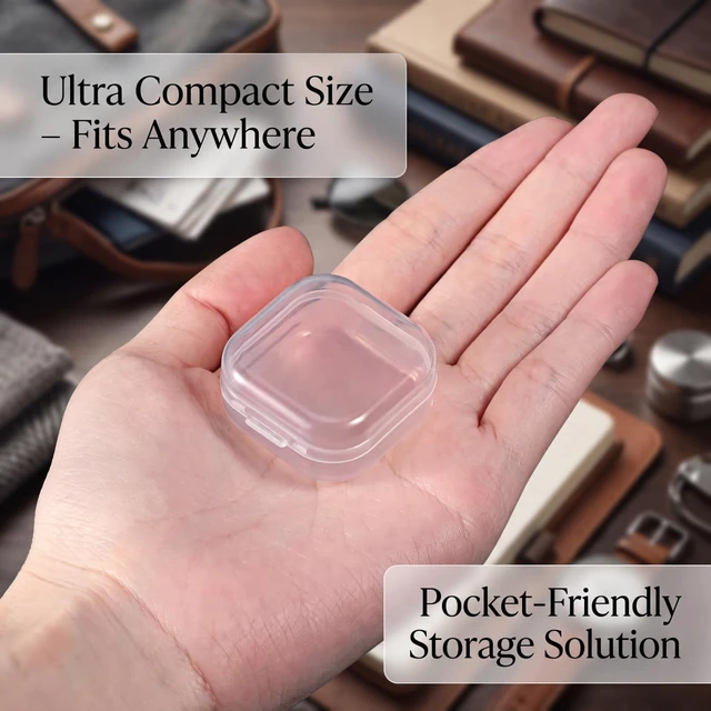 Alt view image 2 of 6 - SATINIOR 24 Pcs Small Clear Plastic Container Box, 1.4 x 1.4 x 0.7 in