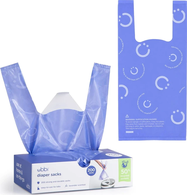 Main image of Ubbi Disposable Baby Diaper Sacks, Lavender Scented, 200 Count