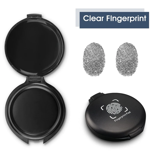 Alt view image 4 of 7 - 1 Pack Thumbprint Fingerprint Ink Pad Stamp Pad