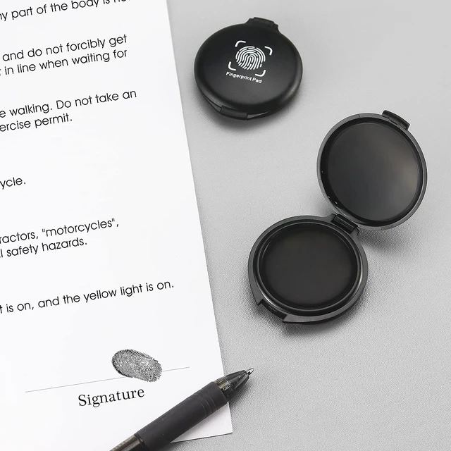 Alt view image 3 of 7 - 1 Pack Thumbprint Fingerprint Ink Pad Stamp Pad