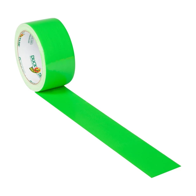 Alt view image 2 of 6 - Duck 1265018 Color Duct Tape Neon Lime Green, 1.88 Inches x 15 Yards, Single Ro