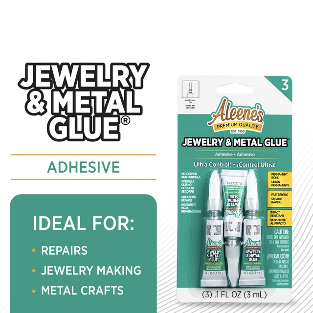 Alt view image 5 of 6 - Aleene's 94830 Jewelry & Metal Glue 3/Pkg, .1oz