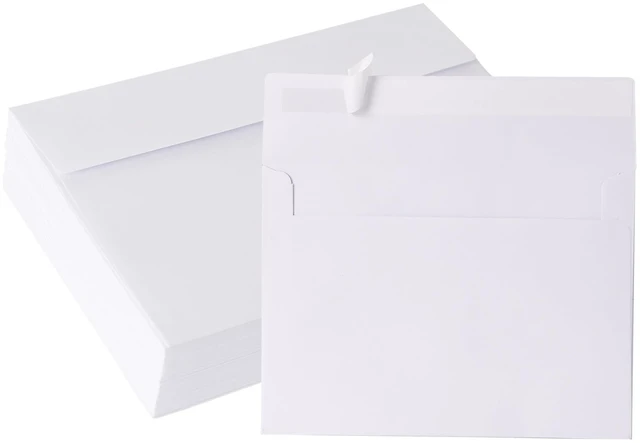Main image of Janvale 5x7 Envelopes 50 Pack, A7 White Envelopes for Invitations, 5 1/4 x 7 1/4 Large for Weddings, Invitations, Greeting Cards, Postcards, Photos, Mailing, Quick Self Seal.