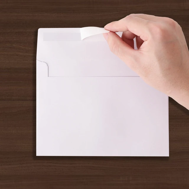 Alt view image 2 of 6 - Janvale 5x7 Envelopes 50 Pack, A7 White Envelopes for Invitations, 5 1/4 x 7 1/4 Large for Weddings, Invitations, Greeting Cards, Postcards, Photos, Mailing, Quick Self Seal.