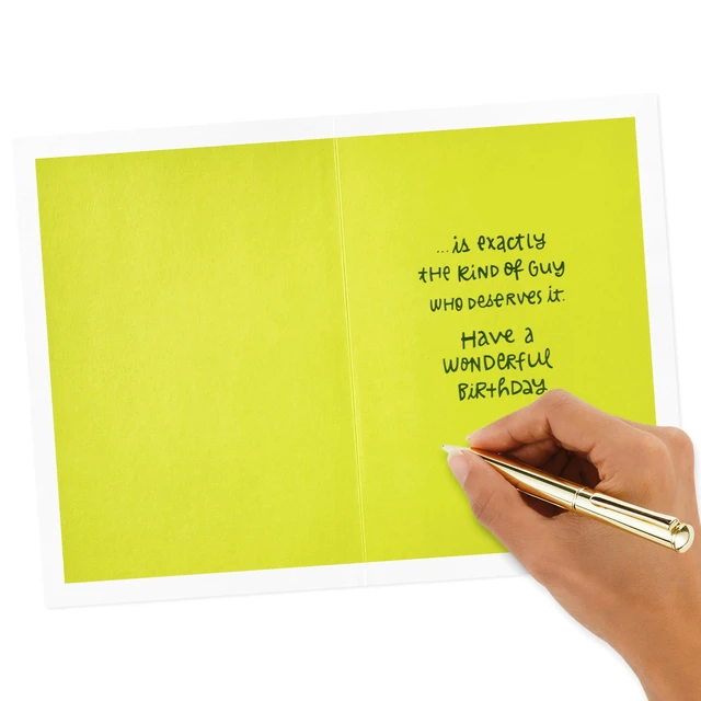 Alt view image 3 of 6 - Hallmark Birthday Card for Him (Extra Attention), Color Band Cake (0499RZB1194)
