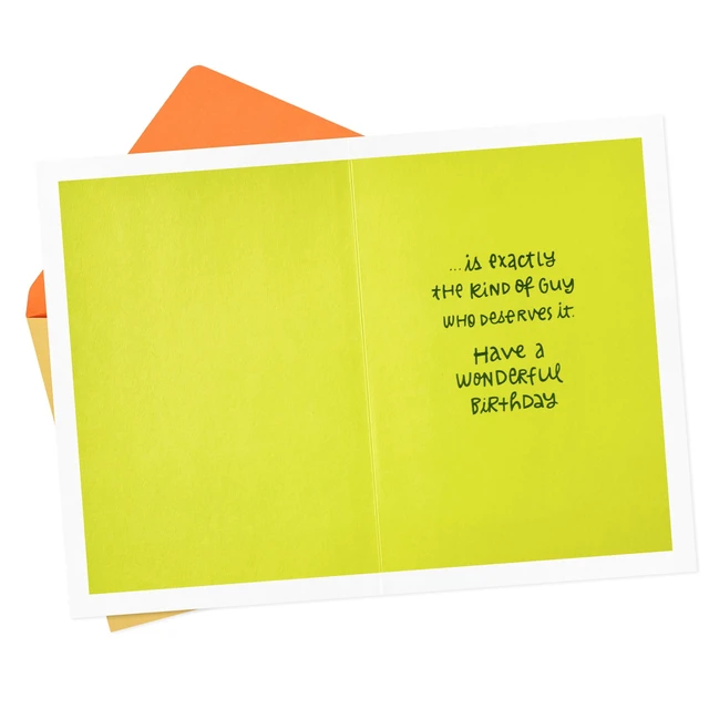Alt view image 4 of 6 - Hallmark Birthday Card for Him (Extra Attention), Color Band Cake (0499RZB1194)