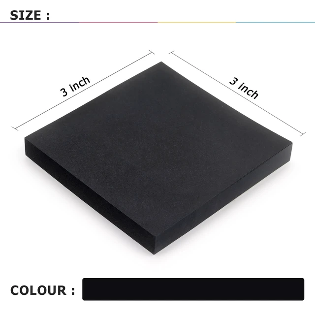 Alt view image 6 of 7 - Sticky Notes 3x3 inch, Self-Adhesive, 4 Pads, 90 Sheets/Pad (Black)