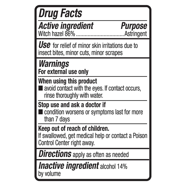 Alt view image 5 of 5 - Amazon Basics Witch Hazel USP Astringent for Oily Skin, Relief from Irritation and Redness, Unscented, 16 Fluid Ounces (Previously Solimo)