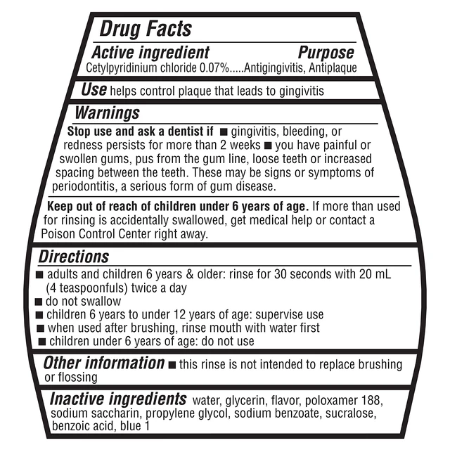 Alt view image 4 of 5 - Amazon Basics Multi Action Antiseptic Oral Rinse, Alcohol-Free, Antiplaque, Antigingivitis, Fresh Mint Flavor, 1 Liter (33.8 Fluid Ounces), 1-Pack (Previously Solimo)