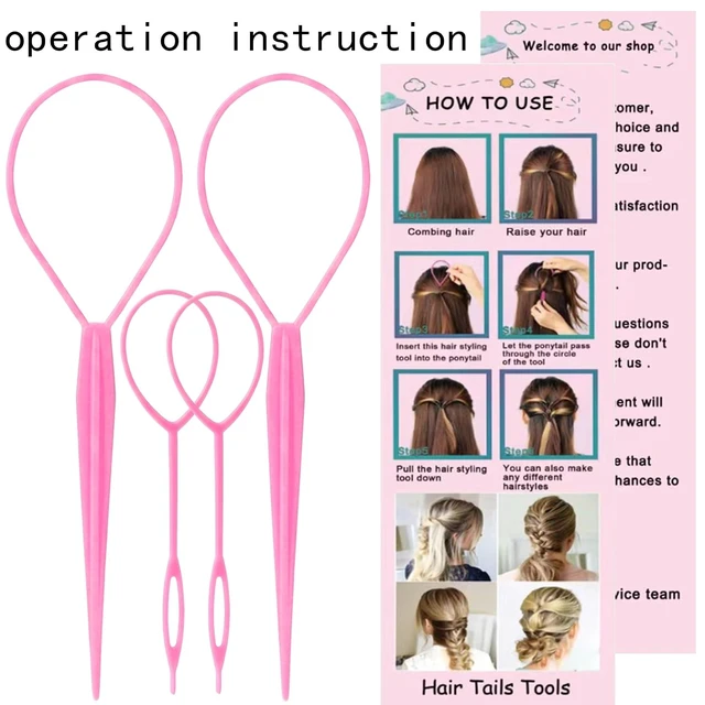 Alt view image 5 of 7 - ZVOREI 8Pcs Hair Brushes Set wit, Pink 4Pcs Topsy Hair Tail Tools