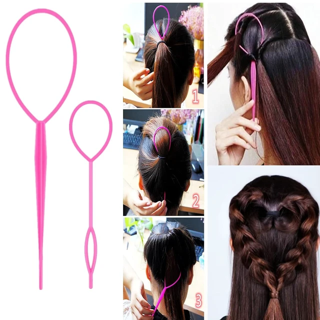 Alt view image 3 of 7 - ZVOREI 8Pcs Hair Brushes Set wit, Pink 4Pcs Topsy Hair Tail Tools