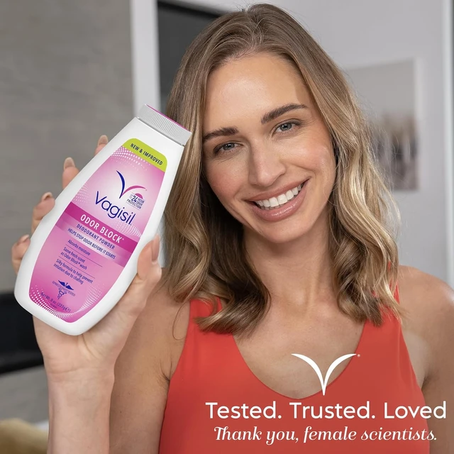 Alt view image 7 of 7 - Vagisil Odor Block Deodorant Powder for Women, Helps to Prevents Chafing, Talc-Free, 8 Ounce (Pack of 1)