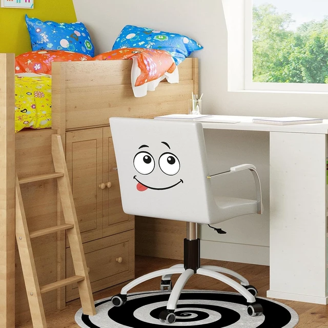 Alt view image 3 of 7 - Funny Trash Garbage Can Stickers - 11.8in x 8.3in Large Cute Toilet Lid Decal Sticker, Adhesive Cartoon Expressions Sticker for Kitchen Fridge Bucket, Decorative Wall Stickers Indoor Outdoor
