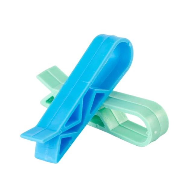 Alt view image 5 of 5 - 20Pcs Plastic Kitchen Garbage Bin Clip Set, Anti-Slip Fixation Clamp for Trash Cans and Garbage Bags (Blue and Green)