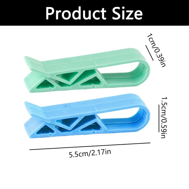 Alt view image 3 of 5 - 20Pcs Plastic Kitchen Garbage Bin Clip Set, Anti-Slip Fixation Clamp for Trash Cans and Garbage Bags (Blue and Green)