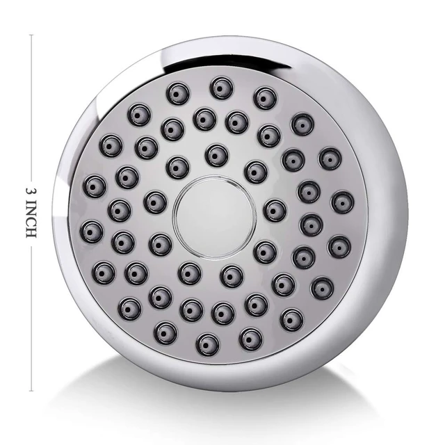 Alt view image 3 of 6 - AISOSO Fixed Shower Head High Pressure 3 Inch Showerhead Chrome