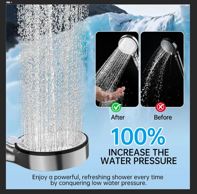 Alt view image 6 of 7 - Filtered Shower Head with Handheld, 6-Spray High Pressure Shower Head to to Reduce Dry Itchy Skin, Handheld Shower Head Set Includes 60" Hose & Adjustable Bracket