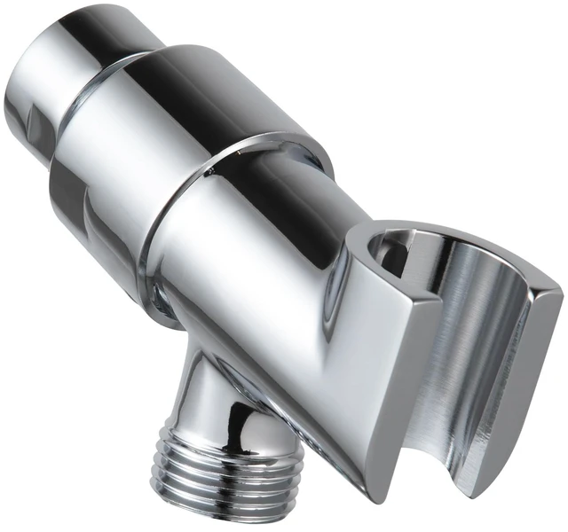 Main image of OFFO Adjustable Shower Head Holder for Handheld Shower Head, Shower Arm Mount for Connecting Shower Arm and Shower Hose, 1/2 Inch IPS Female Inlet and Male Outlet, Chrome Finish