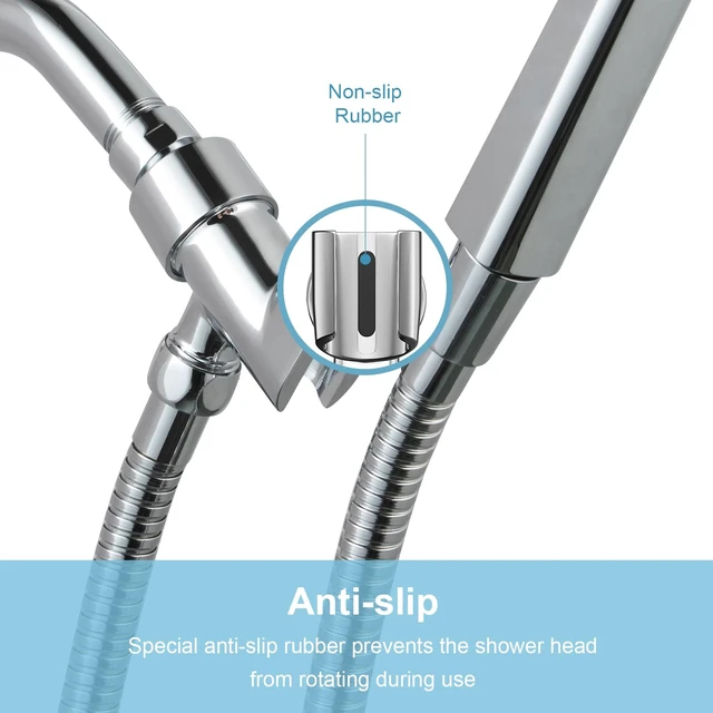 Alt view image 7 of 7 - OFFO Adjustable Shower Head Holder for Handheld Shower Head, Shower Arm Mount for Connecting Shower Arm and Shower Hose, 1/2 Inch IPS Female Inlet and Male Outlet, Chrome Finish
