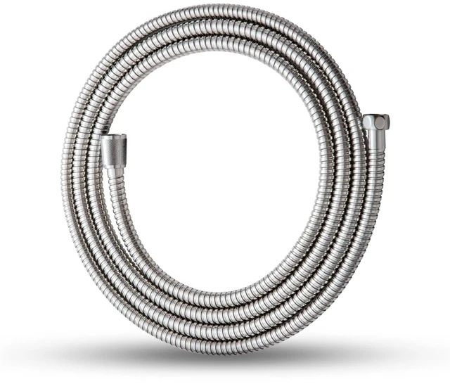 Main image of OFFO Shower Hose, 120 in Kink Free Stainless Steel Extra Long Shower Hose Replacement, Flexible Handheld Shower Head Hose Extension for Pet Bathing Cleaning, Nickel Gray