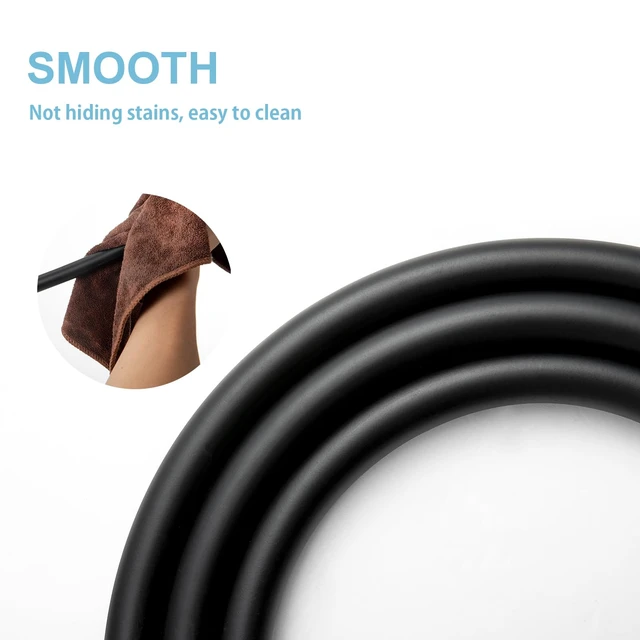 Alt view image 5 of 7 - OFFO Ultra-Flex Shower Hose, Premium RV PVC Handheld Shower Head Hose Flex Hoses Extension with Brass Insert and Nut for Bathing Pet Bathing, 60 in Matte Black