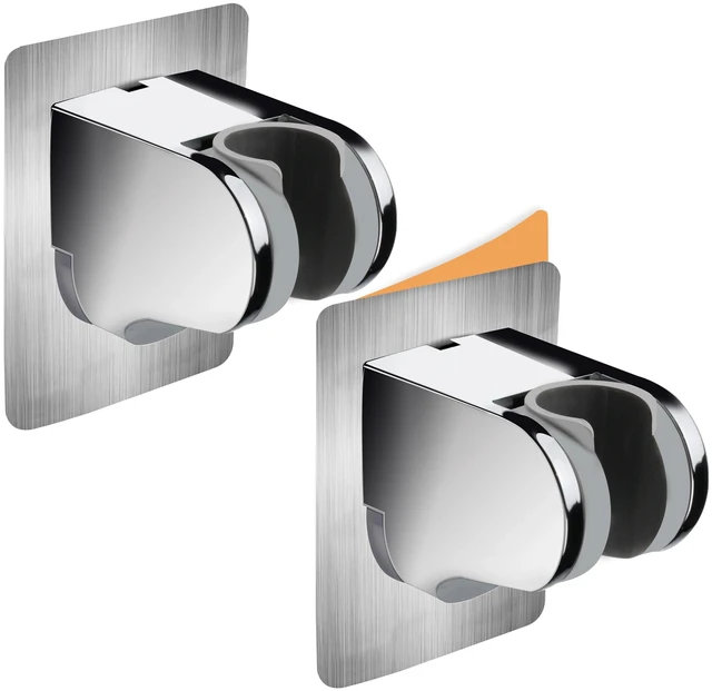 Main image of HO2ME Wall Mount Shower Bracket, No Drilling, 2-Pack, Chrome