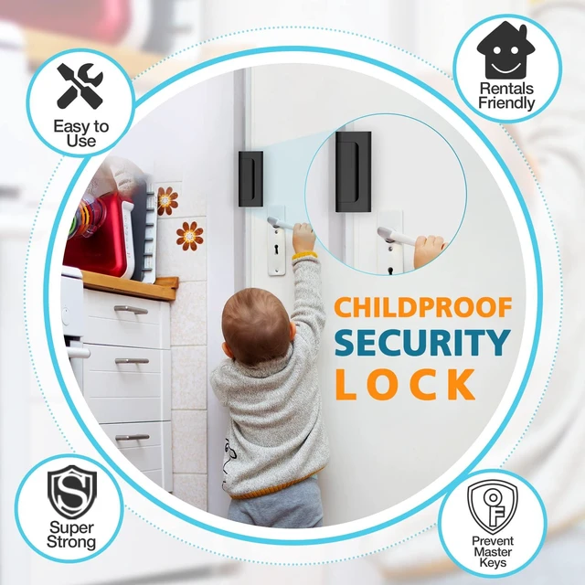 Alt view image 2 of 6 - Door Locks for Front Door Safety High Home Security Door Lock Reinforcement