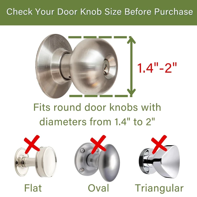 Alt view image 6 of 6 - Child Proof Door Knob Covers, 4-Pack, White - Baby Safety Door Knob Covers for Toddlers, Snap-in Design for Easy Install, Durable & Non Toxic, Fits Standard Round Knobs