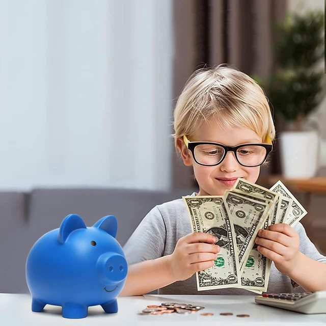 Alt view image 5 of 7 - XDRELEC Piggy Bank for Kids Unbreakable Plastic Money Bank Dark Blue