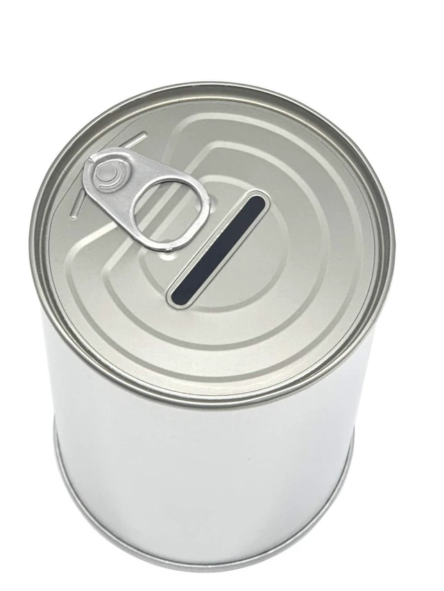 Alt view image 5 of 6 - Metal Money Coin Piggy Bank No Break to Open Saving Box W/Easy-Open-End Lid for Adults Kids boy (Silver)