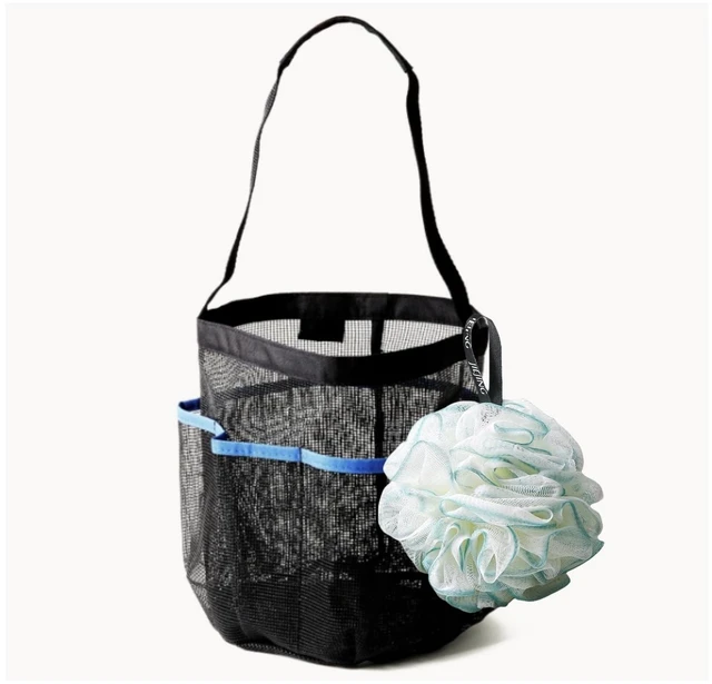 Main image of Premium Shower Tote Quick-Dry Mesh Caddy for College, Dorm, Gym & Travel | Free Bath Pouf Included