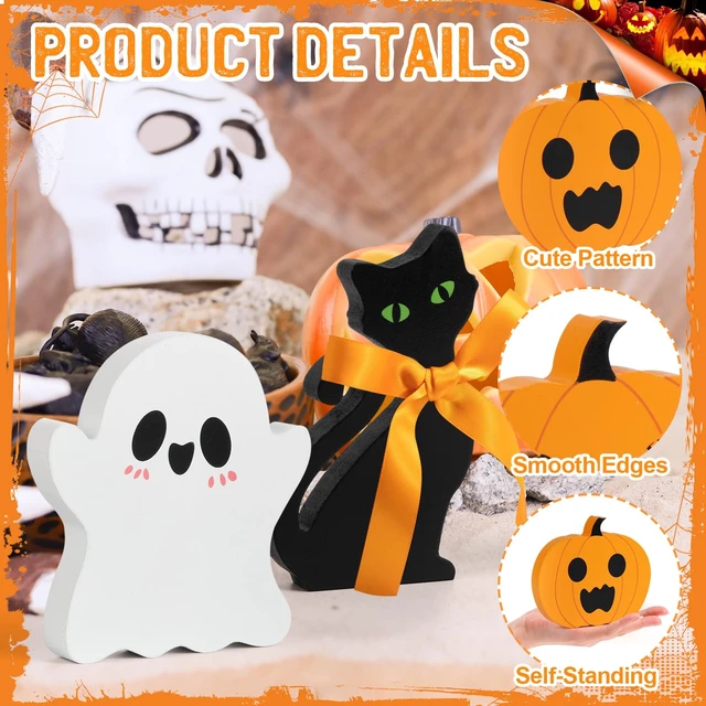 Alt view image 5 of 6 - COCHIE 3 Cute Halloween Table Decorations Spooky Tiered Tray Decor Indoor