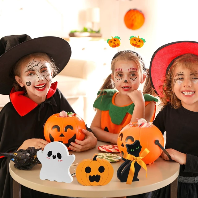 Alt view image 4 of 6 - COCHIE 3 Cute Halloween Table Decorations Spooky Tiered Tray Decor Indoor