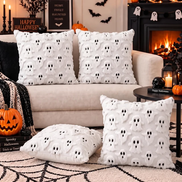 Alt view image 3 of 7 - OLANRUN Halloween Pillow Covers 18x18 Set of 2, Halloween Decoration Indoor