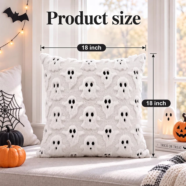 Alt view image 2 of 7 - OLANRUN Halloween Pillow Covers 18x18 Set of 2, Halloween Decoration Indoor