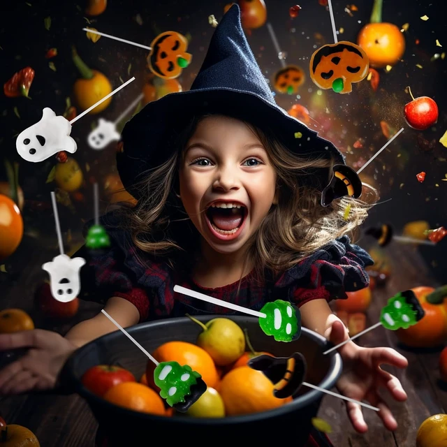 Alt view image 6 of 6 - Big Halloween Lollipop Suckers Candy 24 Pack, Spooky Candy Lollipops, Pumpkin, Green Monster and Witch Hat Candy Sucker Lollipops Individually Wrapped for Halloween Goody Bag Fillers - Trick or Treat