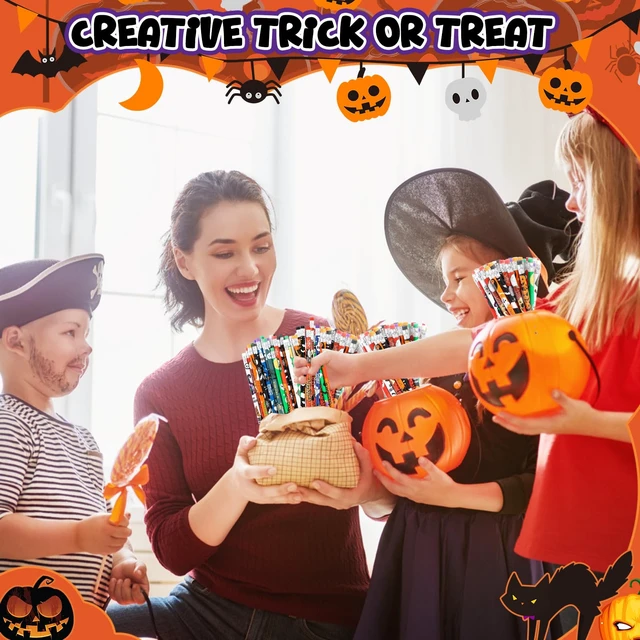 Alt view image 2 of 7 - Assort 48 Pieces Halloween Pencils with Eraser for Kids, 12 Styles