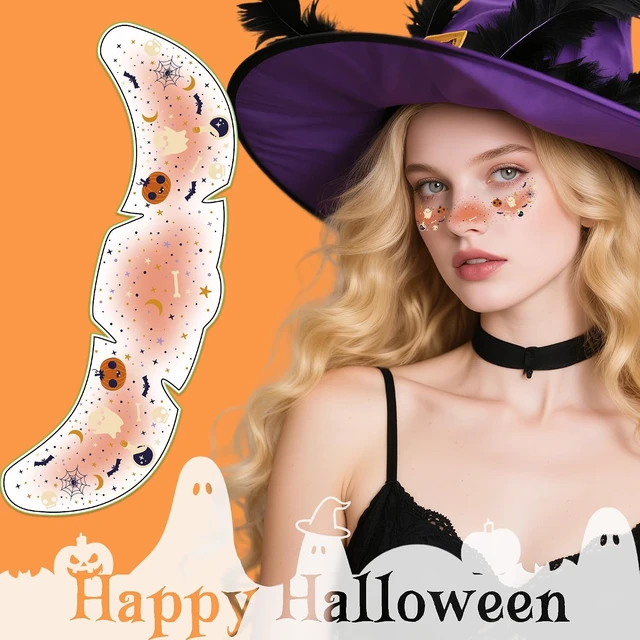 Alt view image 2 of 6 - Halloween Party Favors - 9 Pack Black Bat Freckles Face Tattoos | Halloween Games Gifts Crafts Treats for Kids - Halloween Makeup Costumes Accessories Party Decorations Supplies for Women Adult 2026