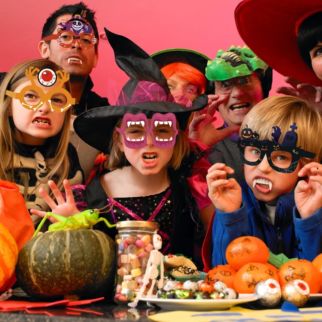 Alt view image 2 of 6 - Halloween Party Favors - 12 PCS Paper Eyeglasses | Womens Halloween Costumes 2026 - Halloween Shirts Pajamas Sweatshirts - Trick or Treat Decorations Accessories Gifts Dress Makeup for Adults Girls