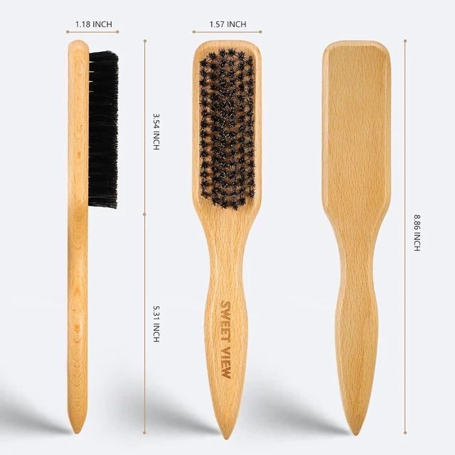 Alt view image 5 of 6 - SWEET VIEW Boar Bristle Slick Back Hair Brush