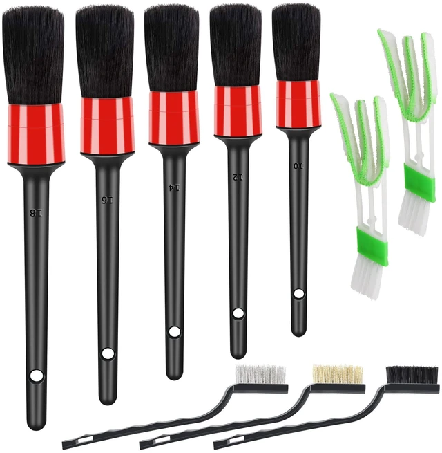 Main image of HMPLL 10pcs Auto Car Detailing Brush Set Car Interior Cleaning Kit